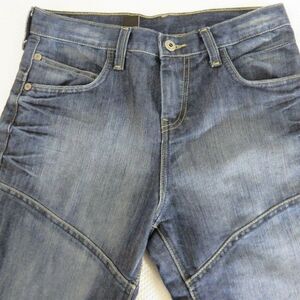 C & A Here There 16 Girls Denim Jean Bermuda Shorts Dark Blue Green Lining